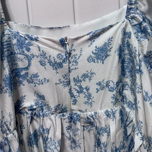ARULA Blue and White Floral Mini Dress - Picture 4 of 8